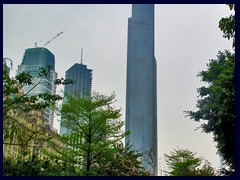 Chow Tai Fook Centre in Zhujiang New Town will be Guangzhou's tallest building upon completion in 2016, with a height of 530m. It will have 111 floors, taller then Empire State Bldg and Taipei 101 for example. It was designed by Kohn Pedersen Fox and will be mixed use (hotel, offices, helipad). Initially, it was planned to be a twin tower to nearby IFC, but is now almost 100m taller!